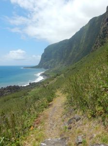 Our hiking path along the cliffs of Flores