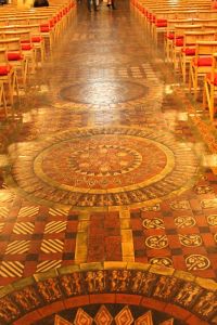 Beautiful decorated floor of the Christchurch in dublin